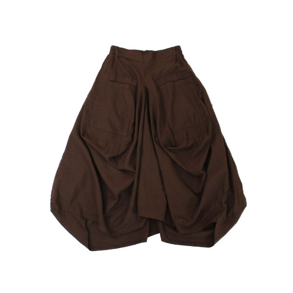 スカート 膝下 ロングスカート 変形 個性的 体型カバー コットン リネン 30代 40代 50代 ...
