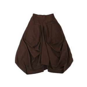 スカート  膝下 ロングスカート   変形 個性的 体型カバー コットン リネン  30代 40代 ...