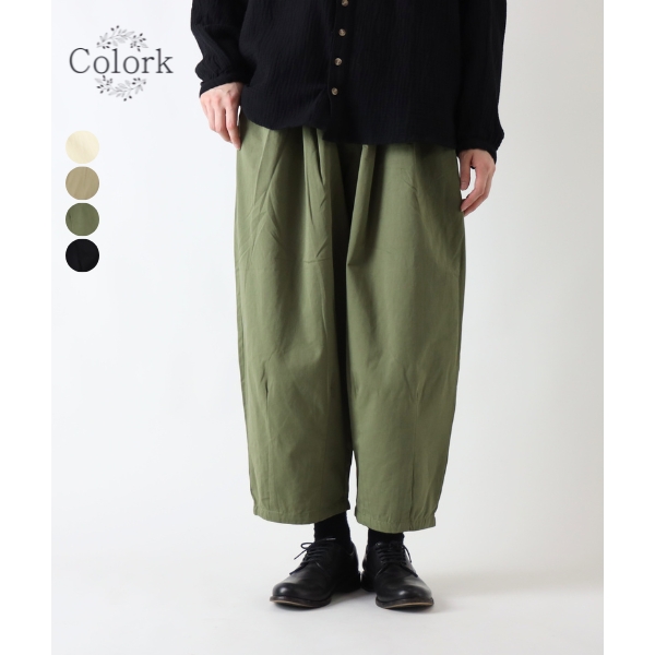 Colork カラック パンツ 1342294 ゆったり 体型カバー 綿 コットン