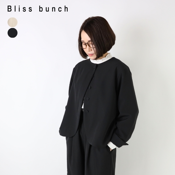 美品　パラスパレス　コットン ノーカラージャケット　日本製 ライトドライテクスチャー ノーカラー ジャケット