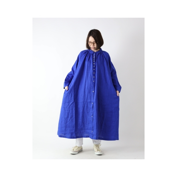 【美品】08Mab ゼロハチマブ ギャザー シャツワンピース ゆったり 羽織り 美品】08Mab ゼロハチマブ ギャザー シャツワンピース ゆったり