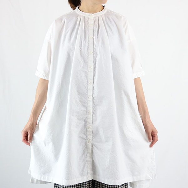 Sun Valley サンバレー Sk ワンピース 日本製品染め タック オックス スタンドカラー 綿 コットン 春 夏 メール便不可 Us408 ナチュラル服room 通販 Yahoo ショッピング