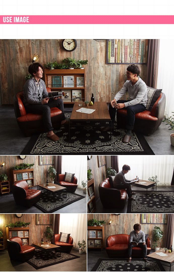 ソファー レザーソファ 2人掛け 2P おしゃれ ビンテージ Comet 分割 1