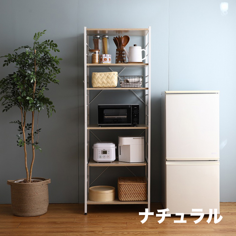 キッチンラック レンジ台 幅 60cm 1台単品 ダイニングボード ホワイト 全3色 家電ラック キッチンボード オープンラック CAMM_3