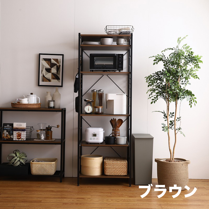 キッチンラック レンジ台 幅 60cm 1台単品 ダイニングボード ホワイト 全3色 家電ラック キッチンボード オープンラック CAMM_16