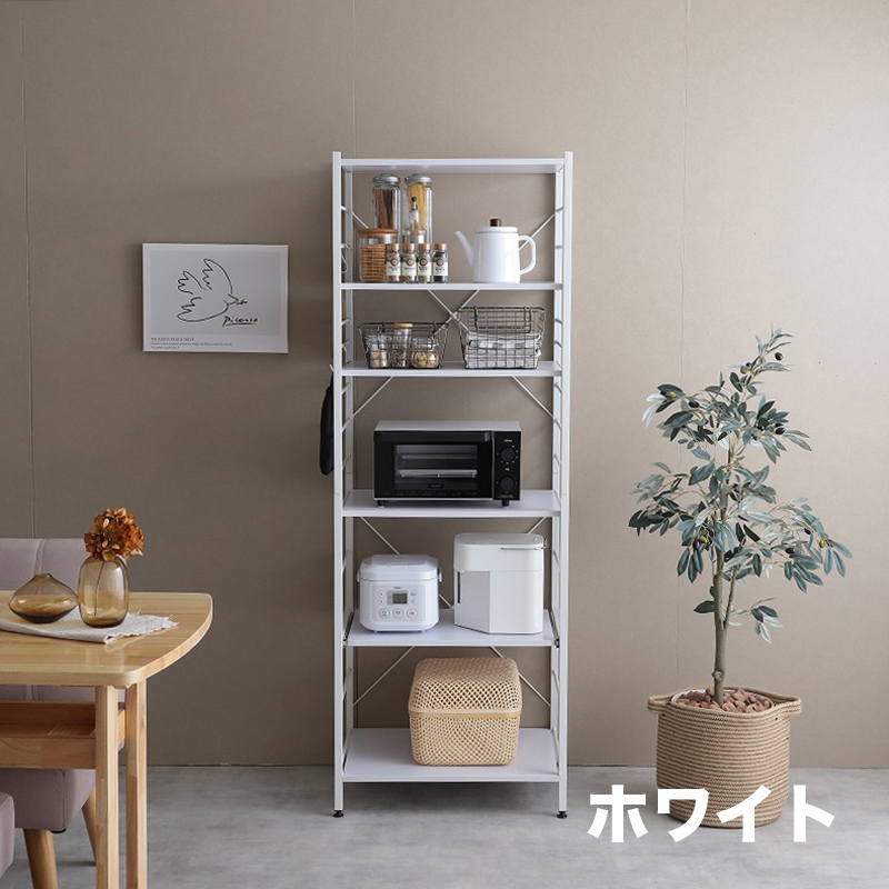 キッチンラック レンジ台 幅 60cm 1台単品 ダイニングボード ホワイト 全3色 家電ラック キッチンボード オープンラック CAMM_15
