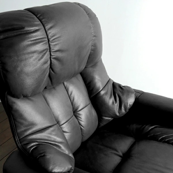 パーソナルチェア ソファ リクライニング オットマン付 本革レザー