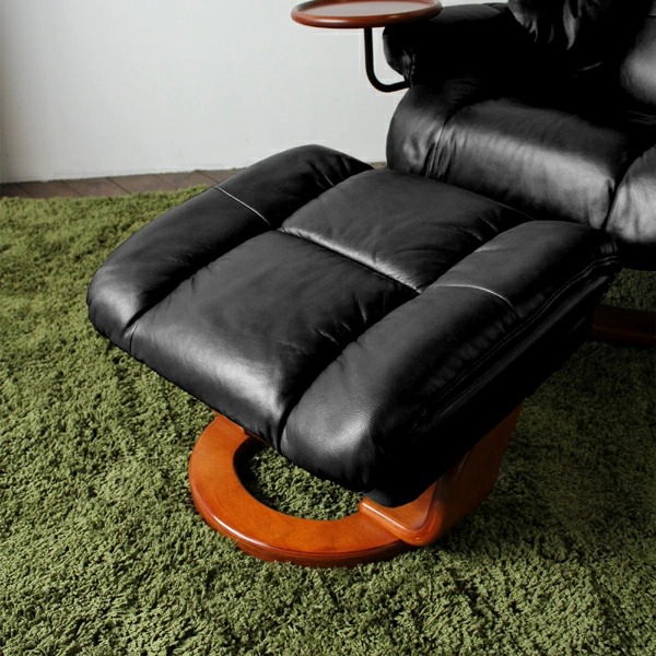 パーソナルチェア ソファ リクライニング オットマン付 本革レザー