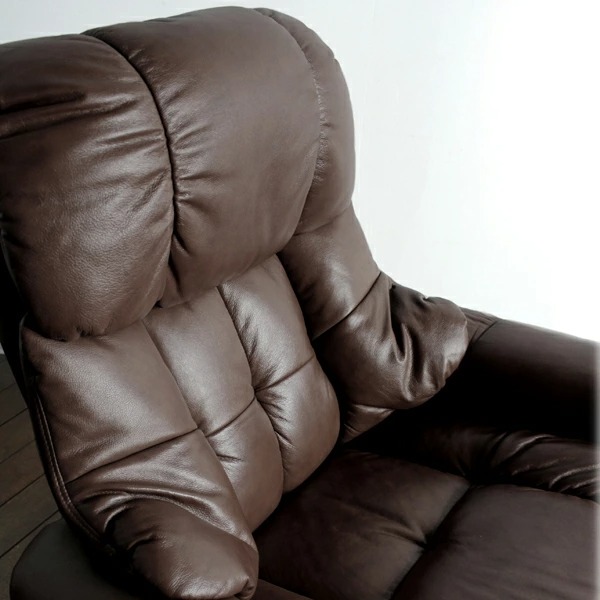 パーソナルチェア ソファ リクライニング オットマン付 本革レザー