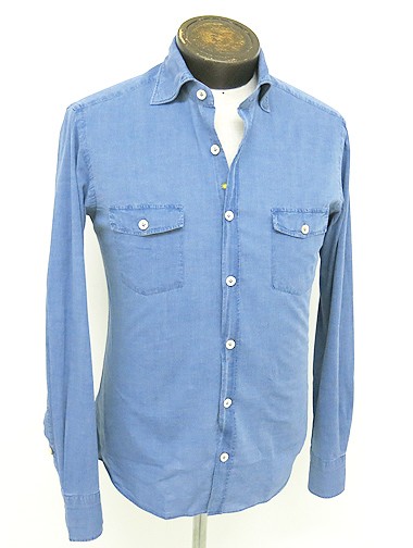 giannetto /让网络/中国夫莱特衬衫/ vinci fit /蓝/ gia 300606靛蓝