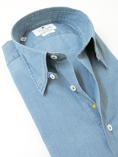 giannetto /让网络/中国夫莱特衬衫/ vinci fit /蓝/ gia 300606靛蓝