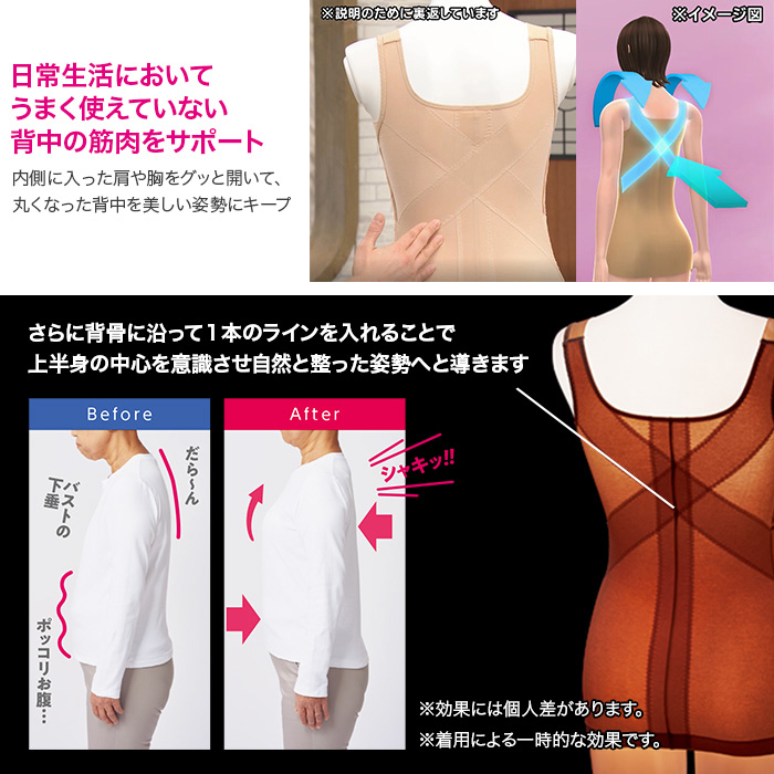 送料無料】美姿勢ライフ スタイルアップインナー(カップ付きタンク