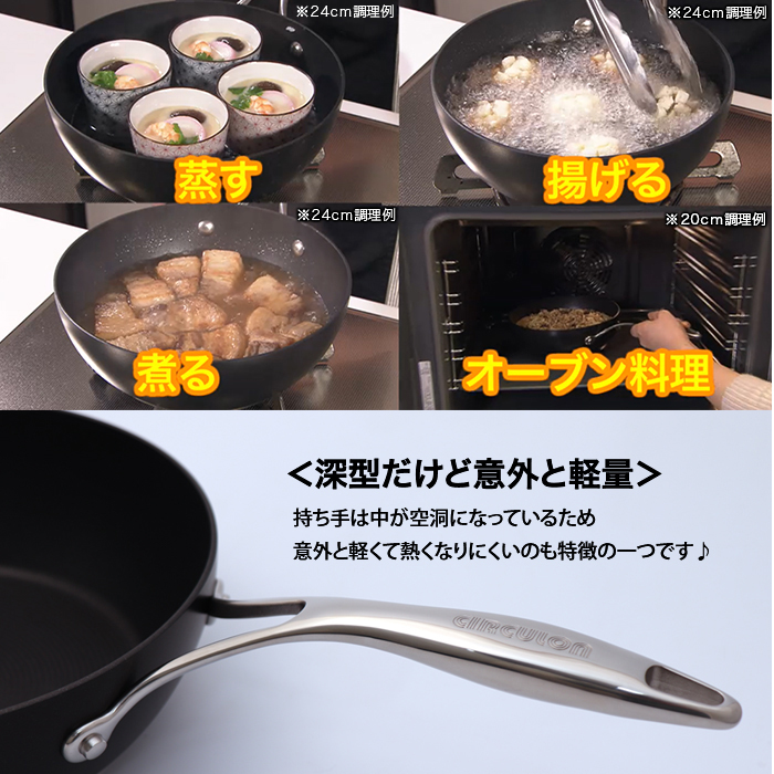 マイヤー サーキュロン フライパンセット 20cm(ガラス蓋付