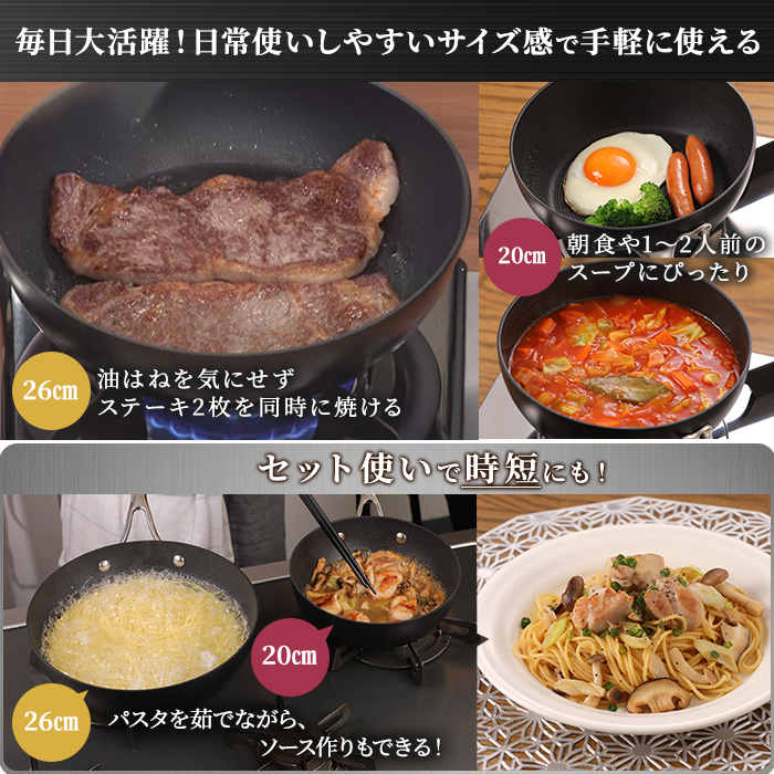 マイヤー サーキュロンフライパン ふた付き特別4点セット IHガス対応