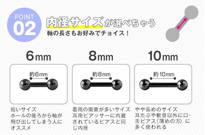 内径サイズが選べちゃう