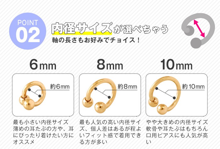 内径サイズが選べちゃう