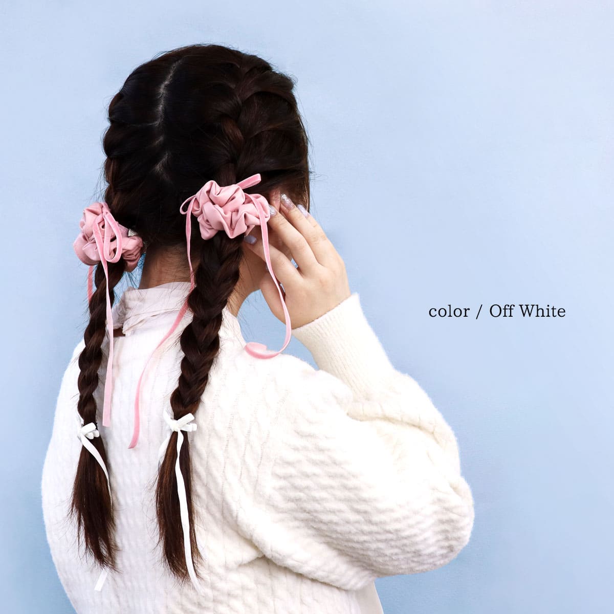 ROQUE（ロキ） ナロー ベルベット リボン ヘアクリップ ヘア