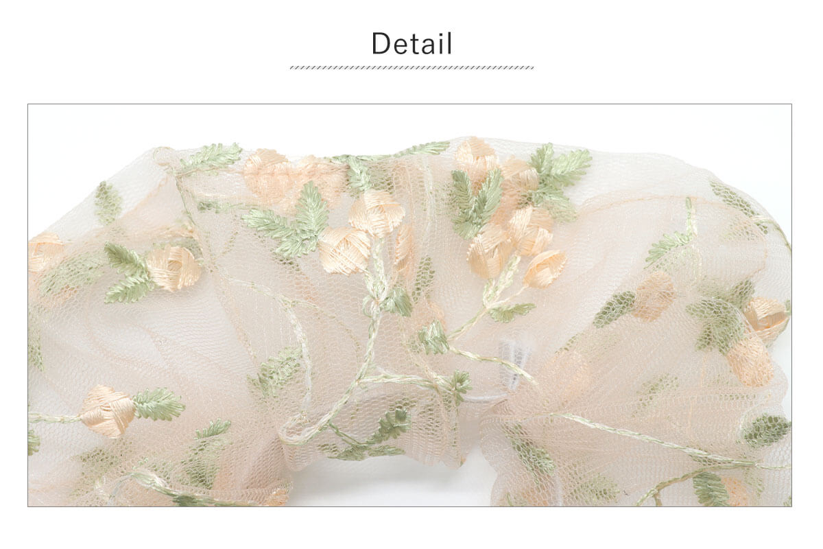 ROQUE フラワー オーガンジー シュシュ ヘアゴム ヘア