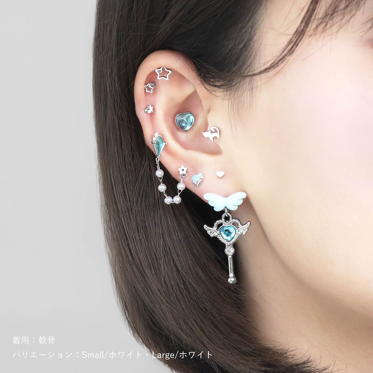 ROQUE（ロキ） ボディピアス 16G ポップ フレーム スター ストレート