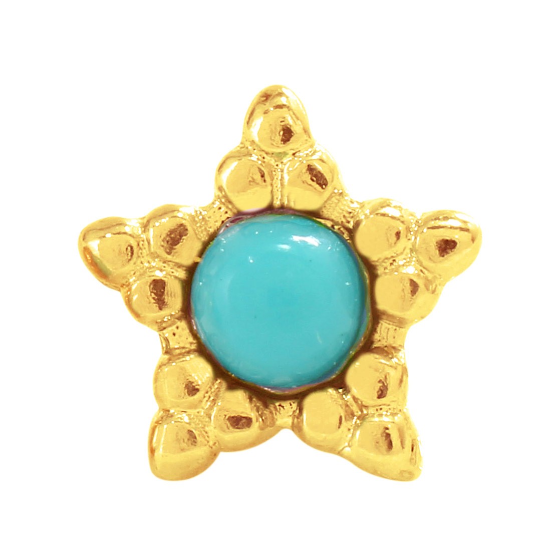 ROQUE（ロキ） ボディピアス キャッチ 18G 16G 14G ターコイズ カラー