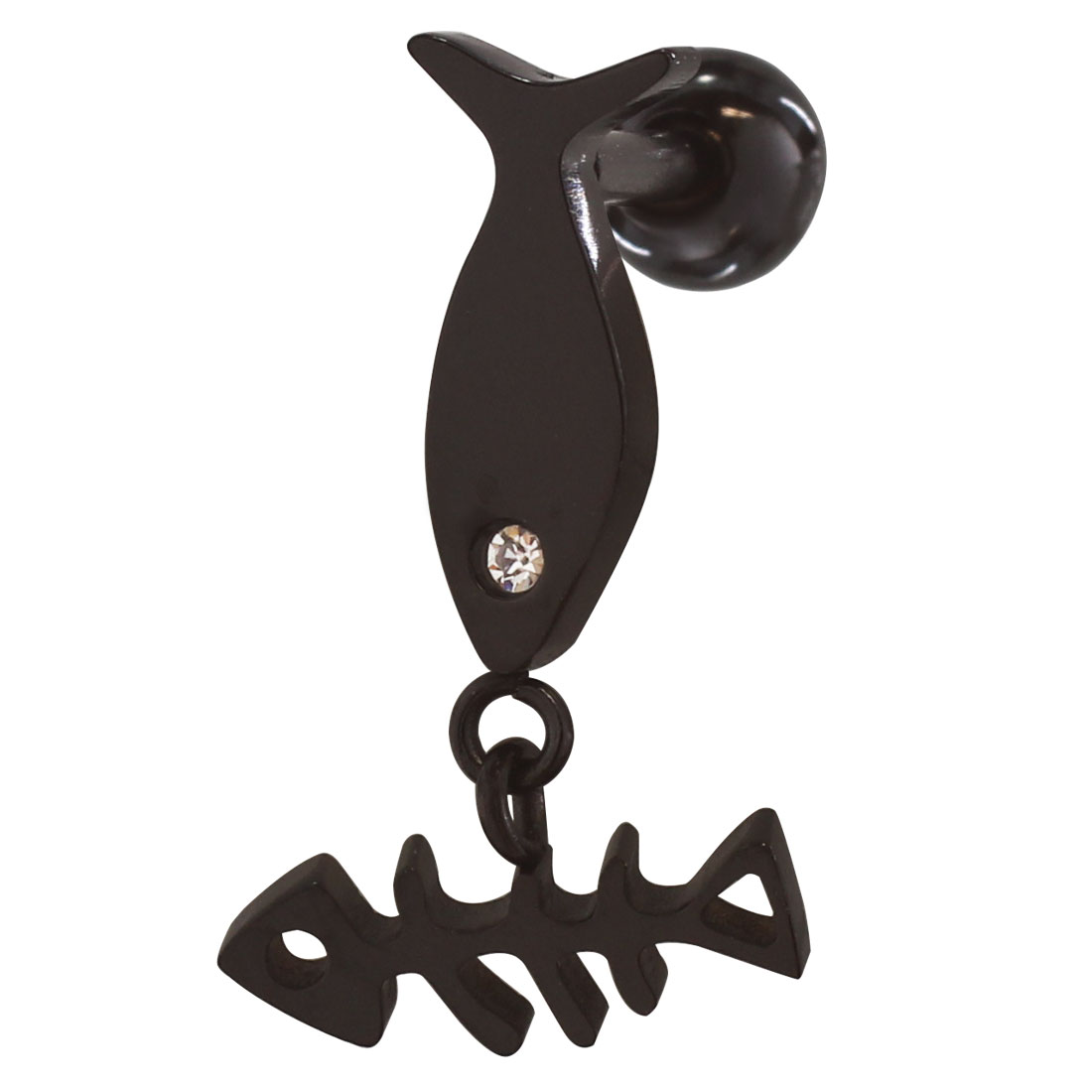 ROQUE（ロキ） ボディピアス 16G 魚＆ねこ ストレートバーベル(1個売り
