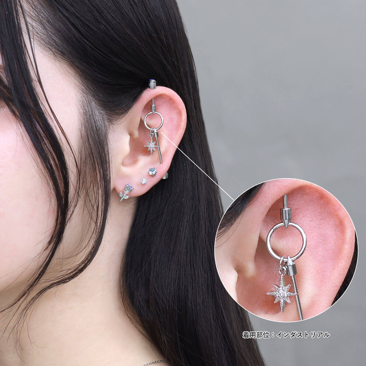 ROQUE（ロキ） ボディピアス 18G 16G用 スクリュー カスタマイズ