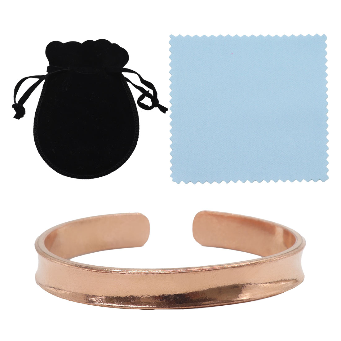 ROQUE（ロキ） 純銅バングル ブレスレット 選べるデザイン 巾着