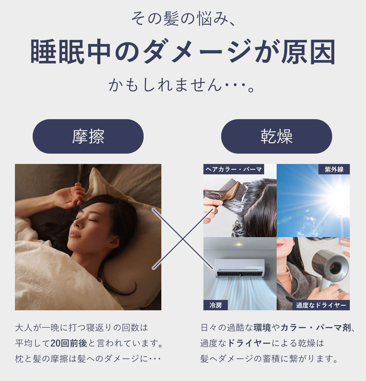 睡眠中のダメージが原因