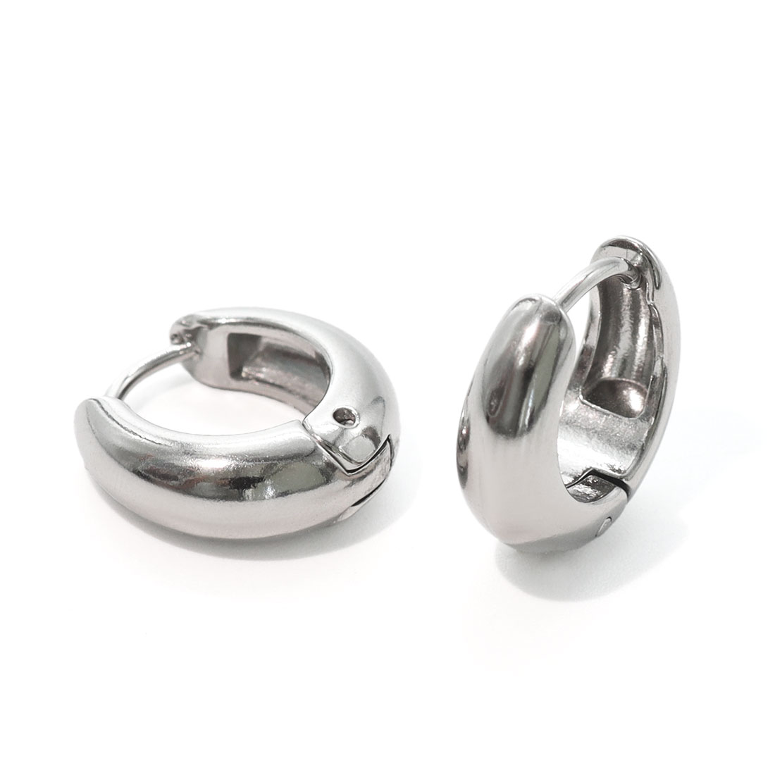 ROQUE（ロキ） (2個SET)ピアス ステンレス ワンタッチ ドロップ フープ