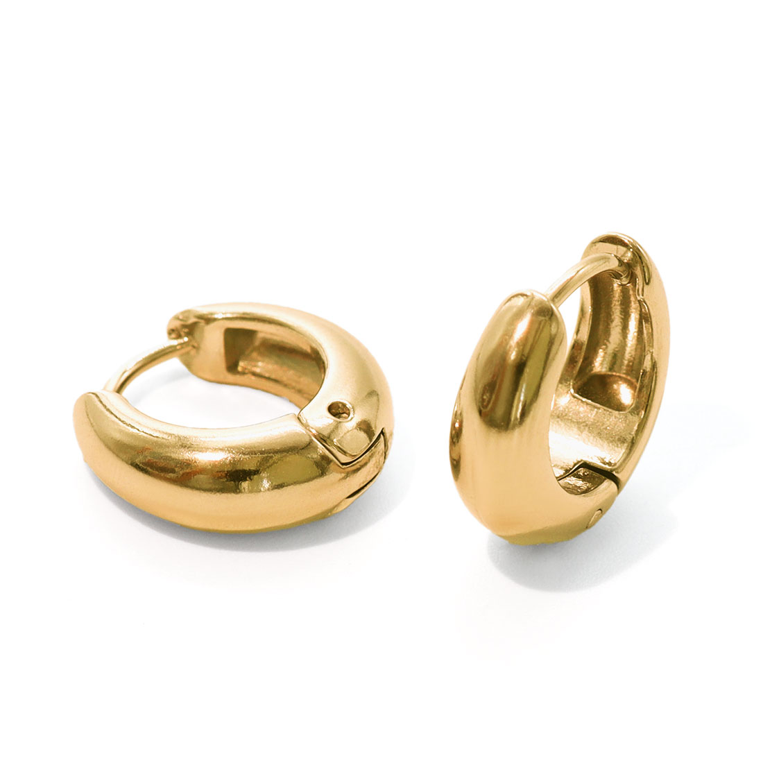 ROQUE（ロキ） (2個SET)ピアス ステンレス ワンタッチ ドロップ フープ