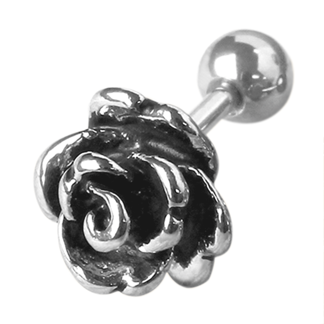 ボディピアス 16G 14G リアルローズストレートバーベル(1個売り)(オマケ革命) | ROQUE | 01