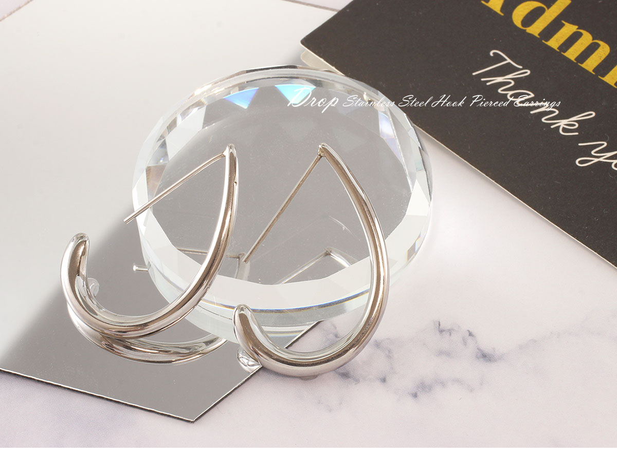 ROQUE（ロキ） (2個SET)ピアス ドロップ ステンレス フックピアス 18K