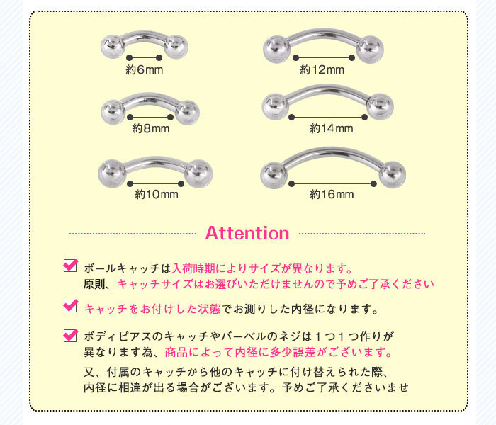 内径サイズ一覧