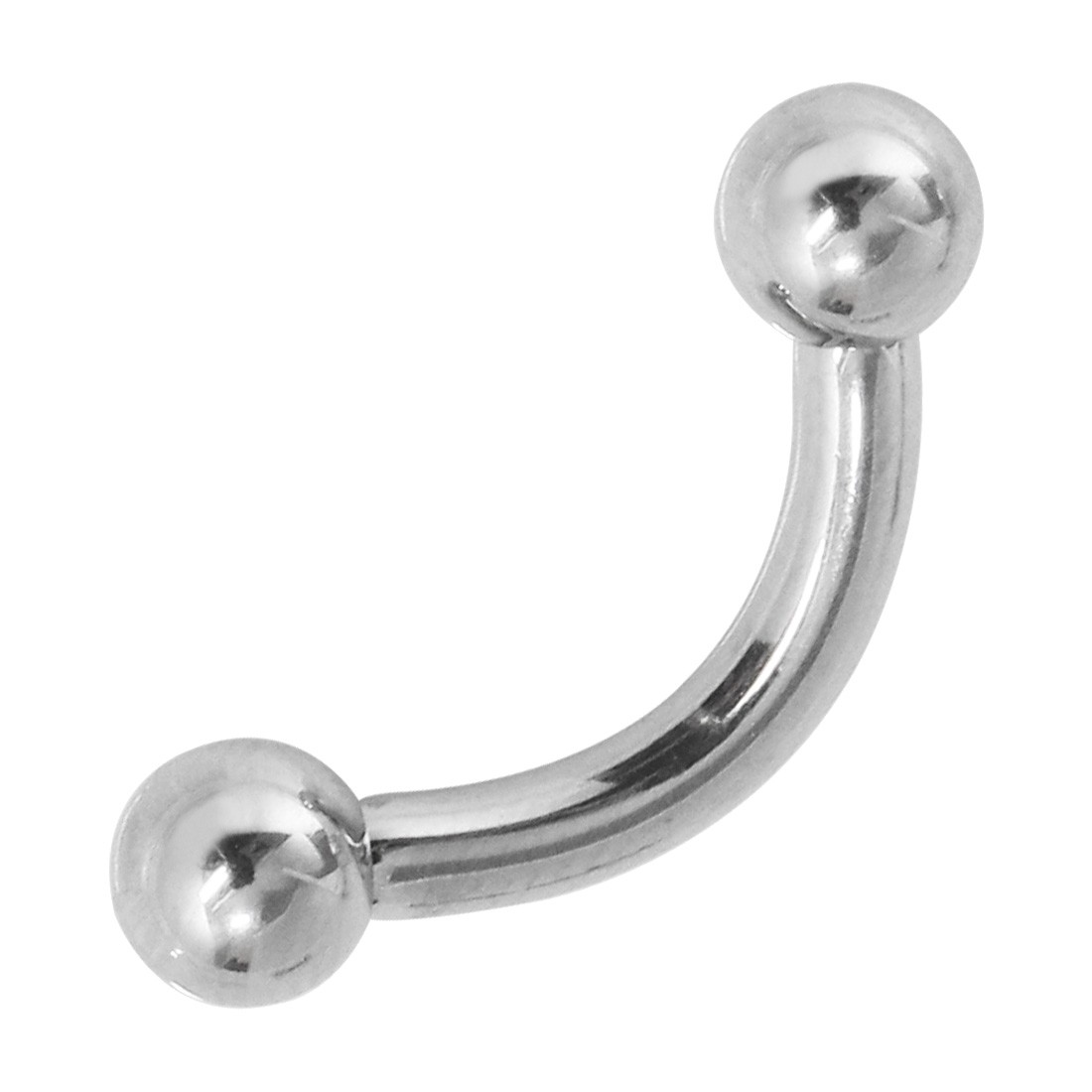 Picollet ピコレ ボディピアス バナナバーベル 10mm ゴールド 大切なへそピアスに、K18 プラチナ バナナバーベル・金属アレルギー