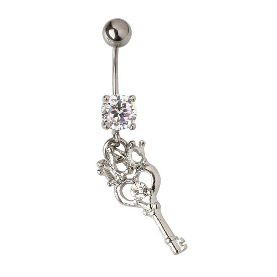 keys silver クリア ピアス イヤリング - イヤリング・ノンホールピアス