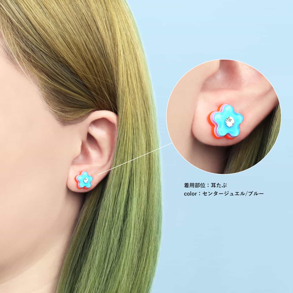 ROQUE（ロキ） ボディピアス 16G カラー ミルフィーユ フラワー