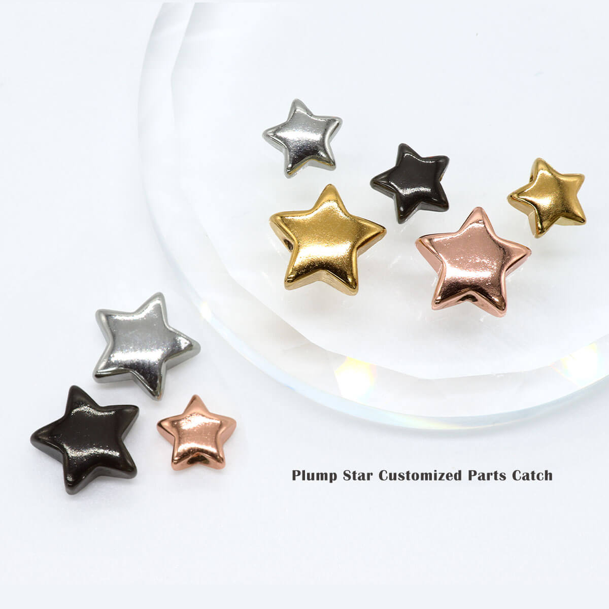 軟骨ピアス 軟骨用 星 スター スターモチーフ ぷっくり サイズが選べる 可愛い シンプル アレンジ カスタマイズキャッチ カスタム用パーツ