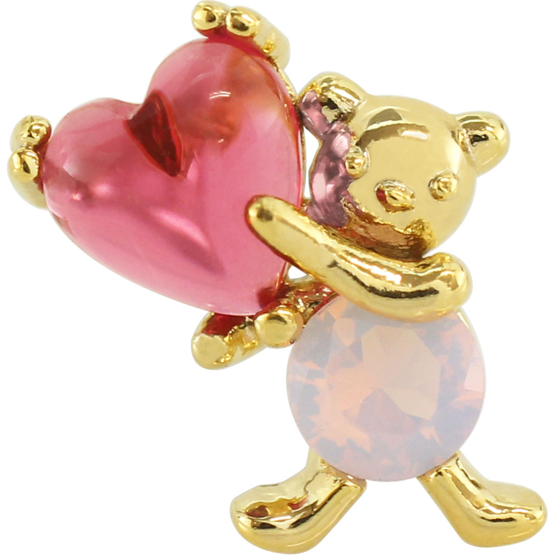 ROQUE ボディピアス 16G ハート ベアーアンドラビット