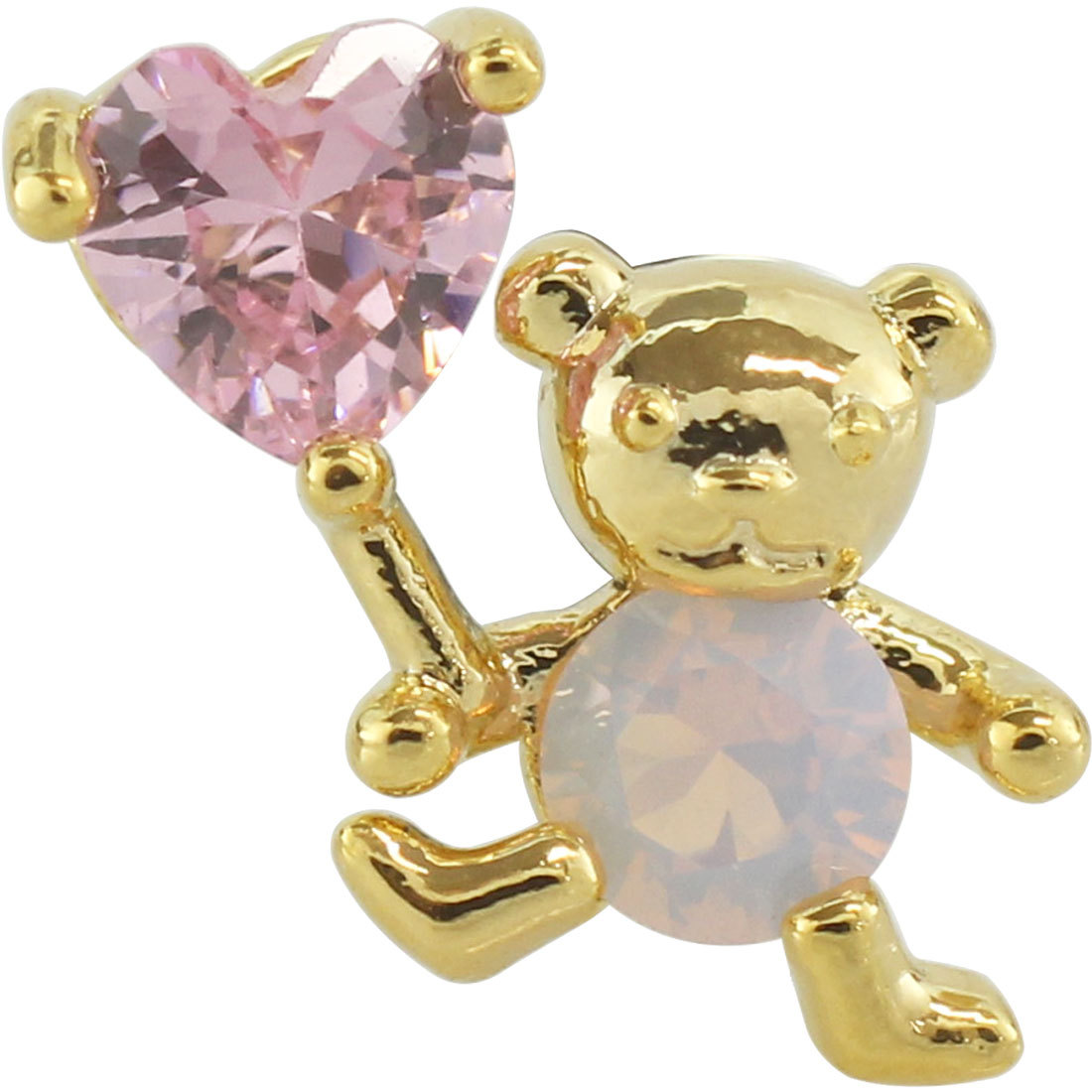 ROQUE（ロキ） ボディピアス 16G メルヘン ベア＆ラビット ストレート