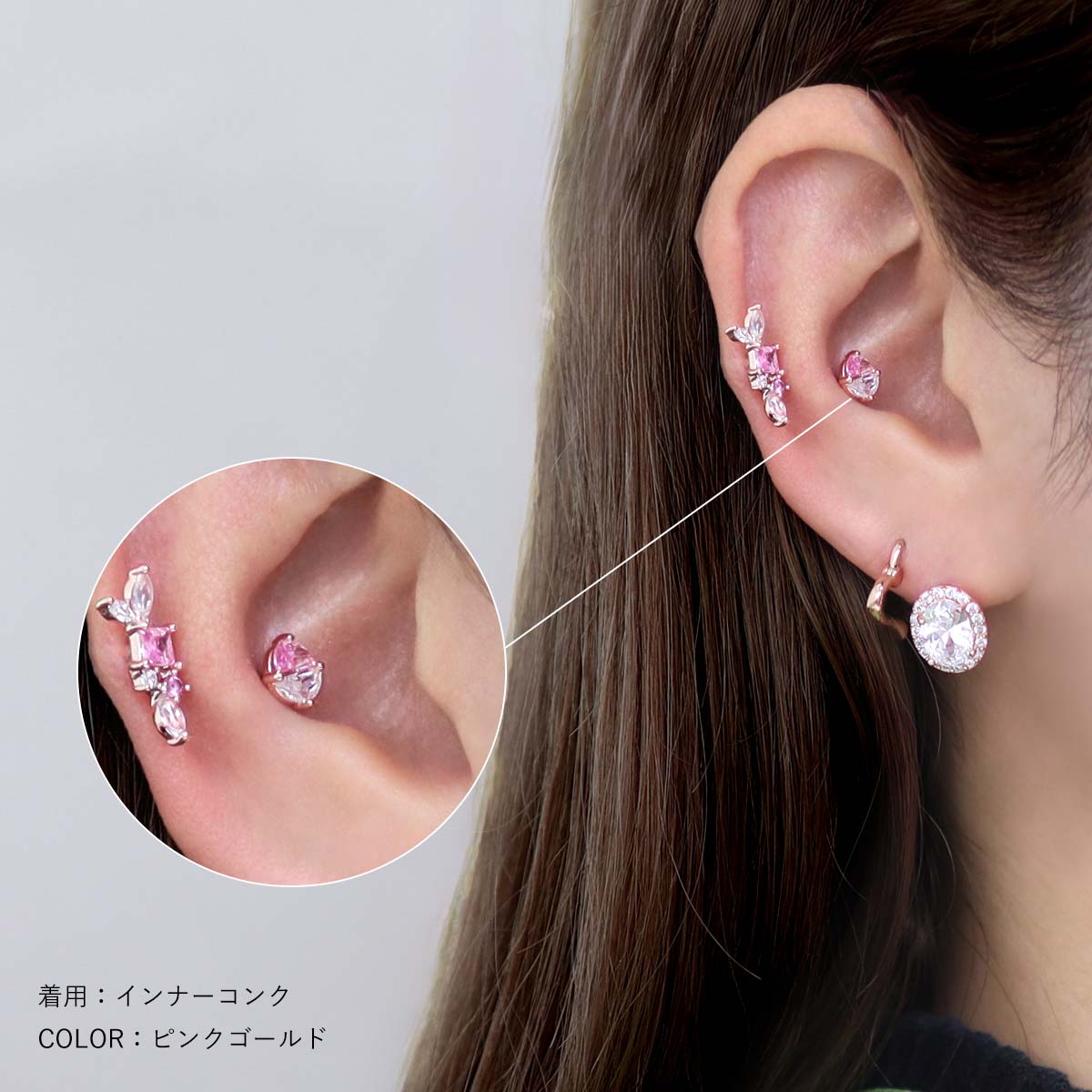 Clackers White 京都オパール【ピアス/イヤリング】アメリカン