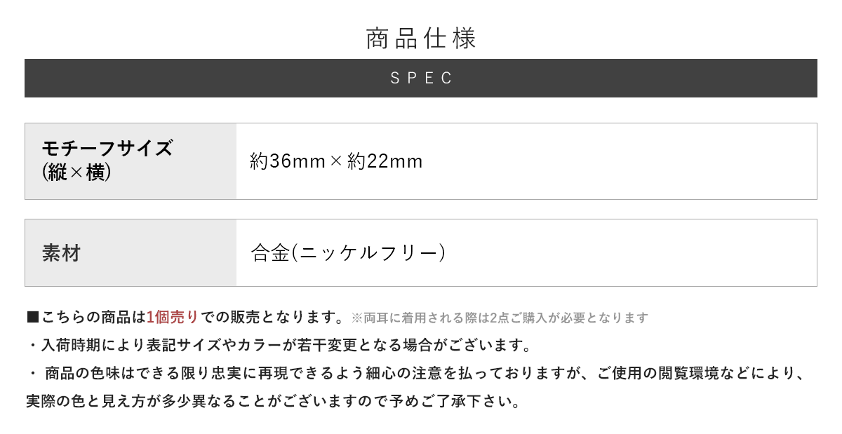 スペック表