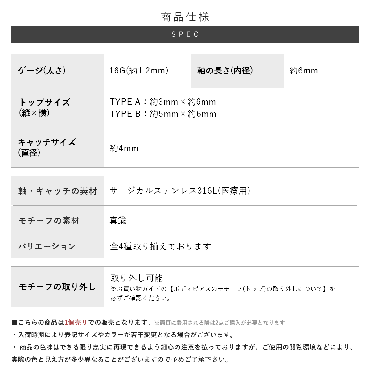 スペック詳細