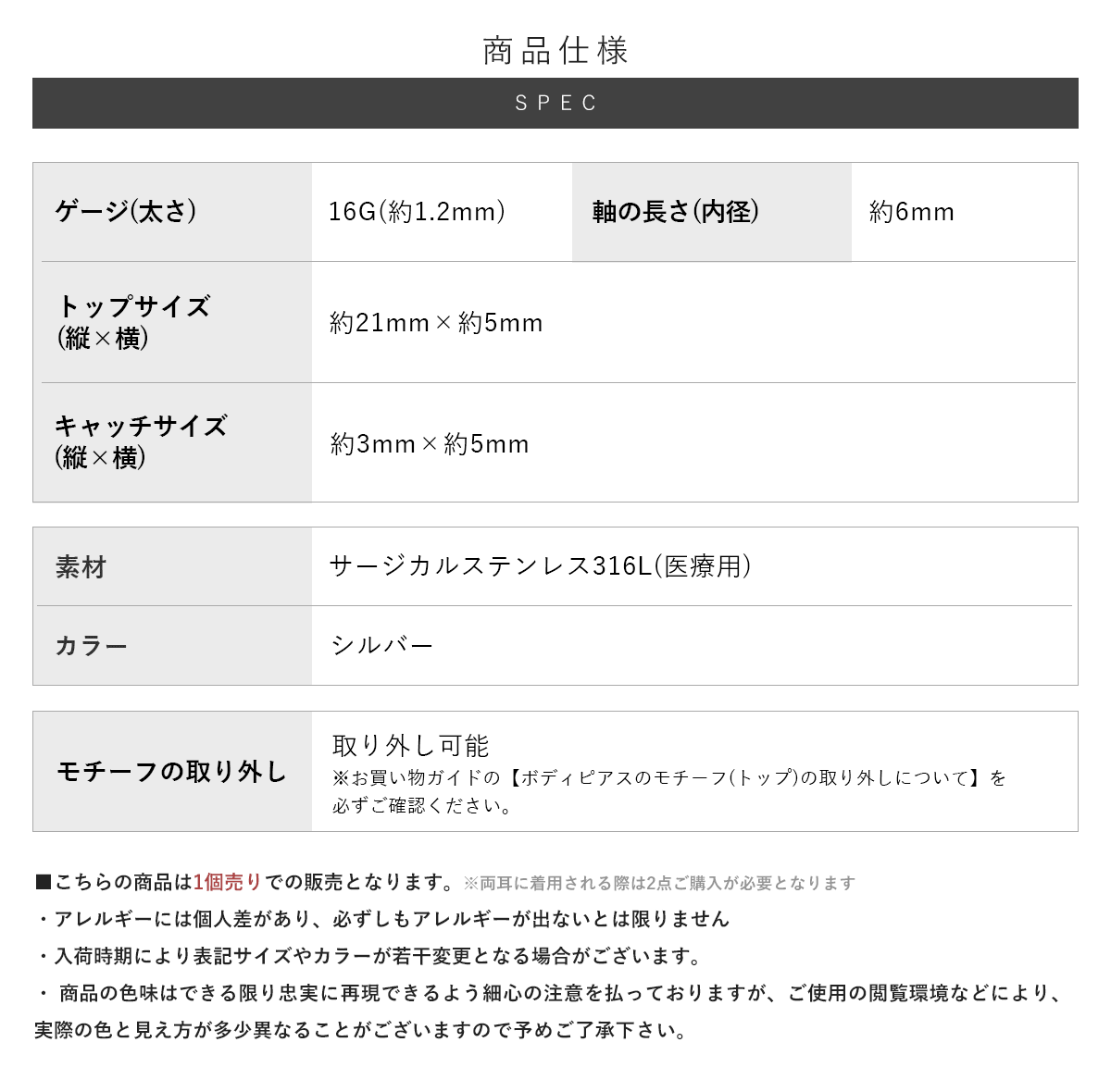 スペック詳細