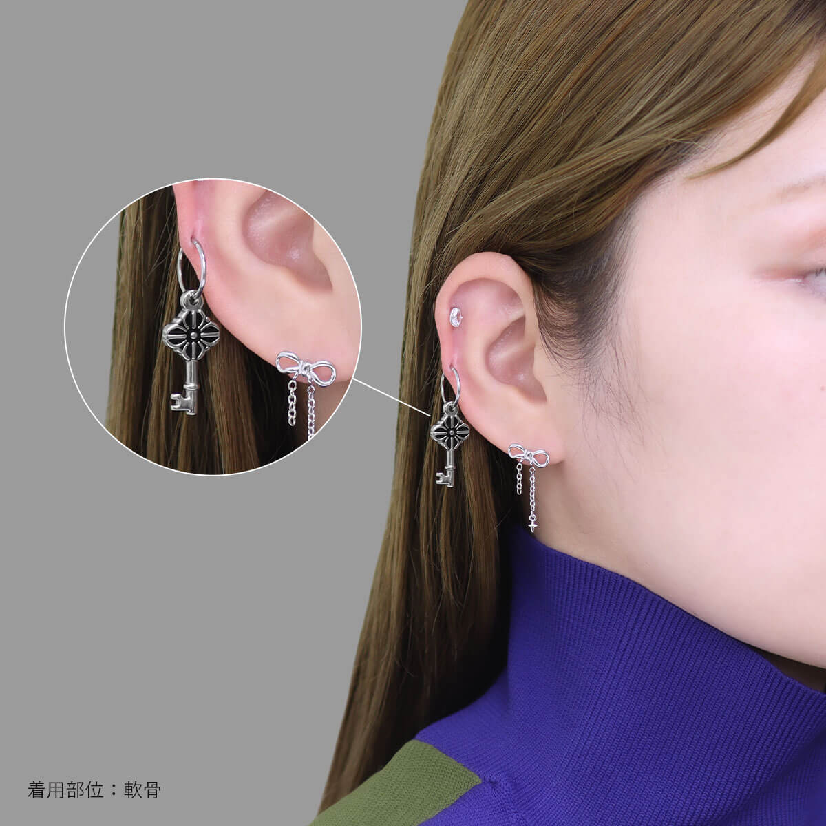 ROQUE（ロキ） ボディピアス 20G 18G 16G 14G用 キー モチーフ