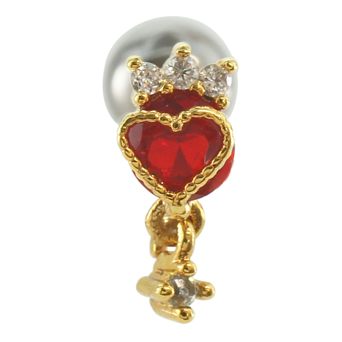 ボディピアス 16G ミニクラウンハートジュエル ストレートバーベル(1個売り)(オマケ革命) | ROQUE | 02