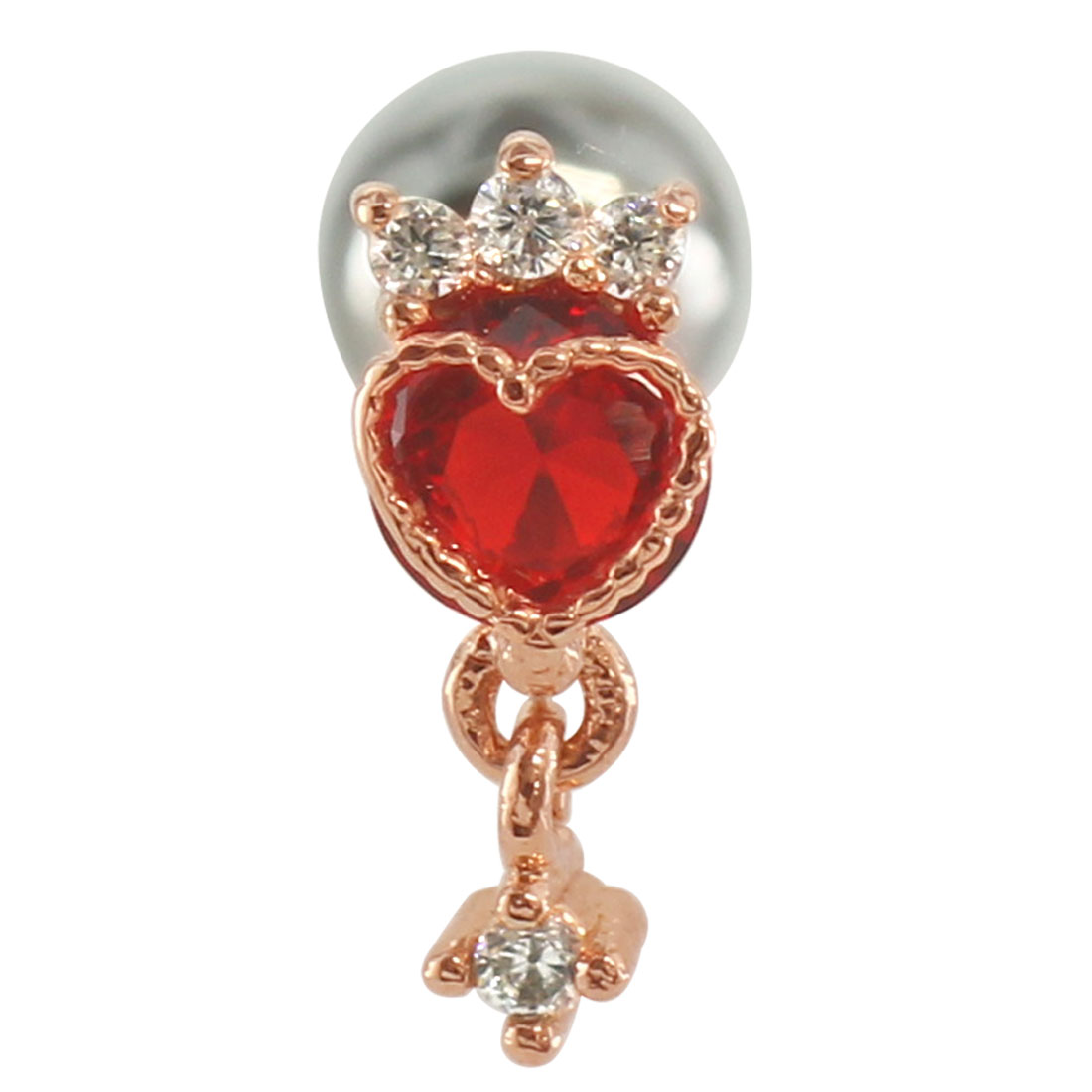 ボディピアス 16G ミニクラウンハートジュエル ストレートバーベル(1個売り)(オマケ革命) | ROQUE | 03