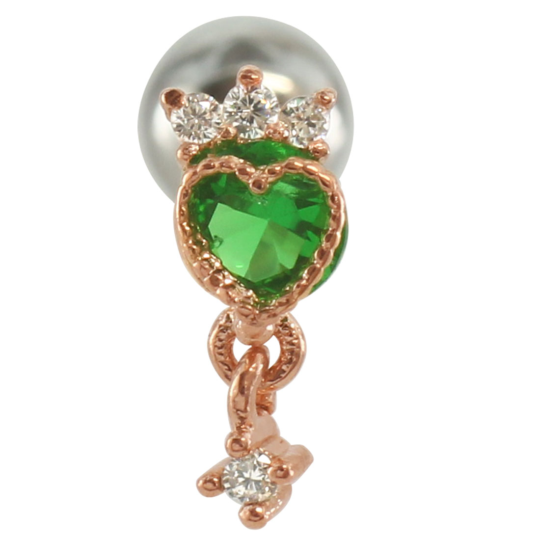 ボディピアス 16G ミニクラウンハートジュエル ストレートバーベル(1個売り)(オマケ革命) | ROQUE | 06