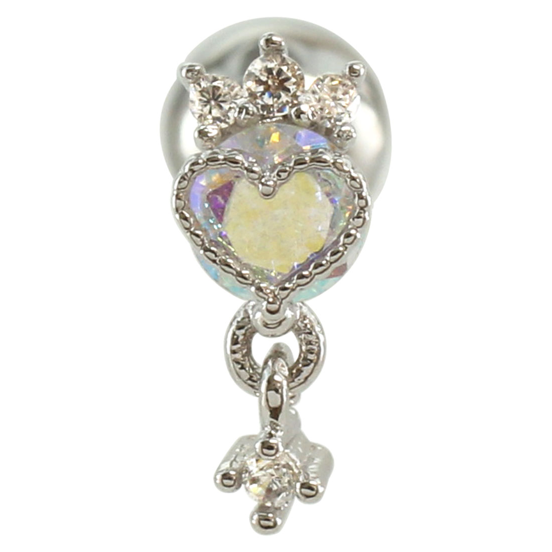 ボディピアス 16G ミニクラウンハートジュエル ストレートバーベル(1個売り)(オマケ革命) | ROQUE | 07