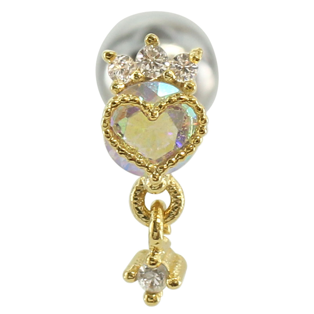 ボディピアス 16G ミニクラウンハートジュエル ストレートバーベル(1個売り)(オマケ革命) | ROQUE | 08