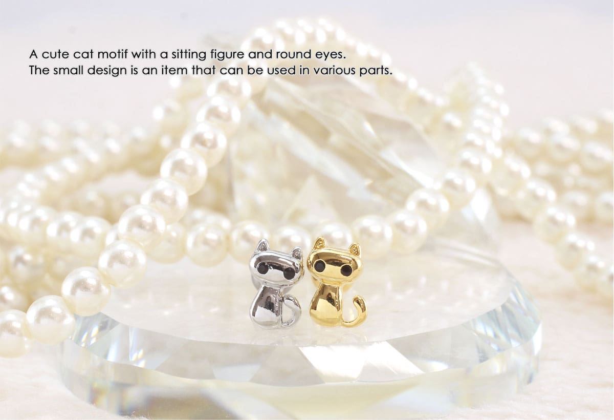 ROQUE（ロキ） ボディピアス 16G お座りねこ ストレートバーベル(1個